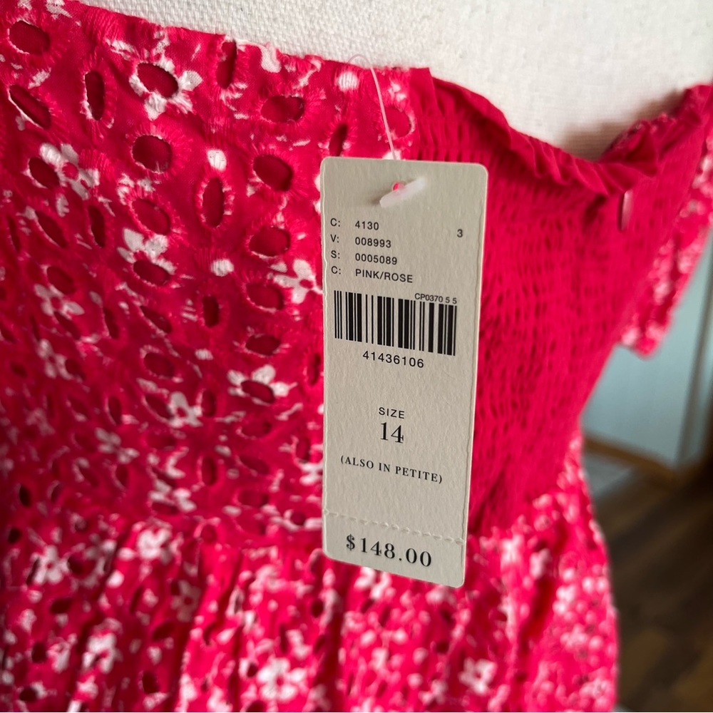 Anthropologie Maeve Lillianne Babydoll Eyelet Dress. Size 14 - Picture 9 of 9